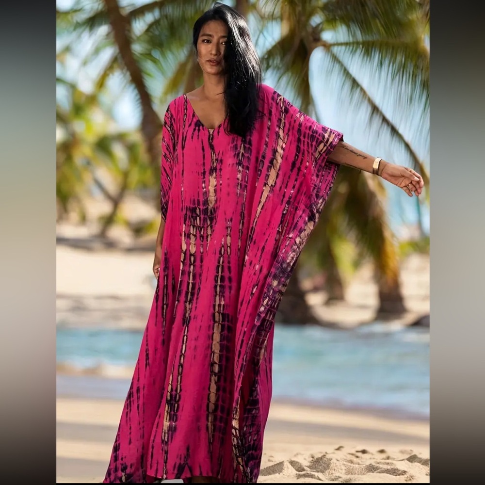 Pink caftan - plus - Picture 2 of 14